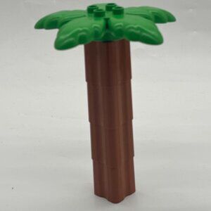 LEGO Duplo PALM TREE Tropical Jungle Safari Brown Trunk GREEN Top 5 pieces